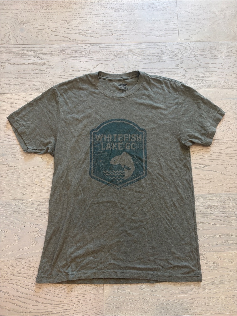 Whitefish Lake Graphic Tee in Olive Green